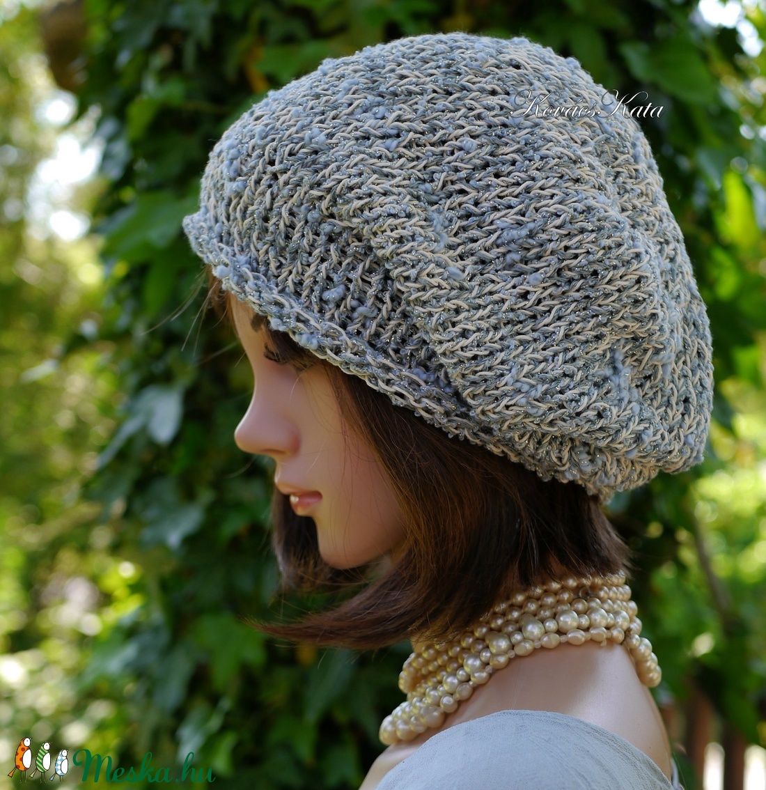 BEANIE - trendi kézzel kötött len-pamut sapka / palakék csillámos - ruha & divat - sál, sapka, kendő - sapka - Meska.hu BEANIE - trendi kézzel kötött len-pamut sapka / palakék csillámos - ruha & divat - sál, sapka, kendő - sapka - Meska.hu