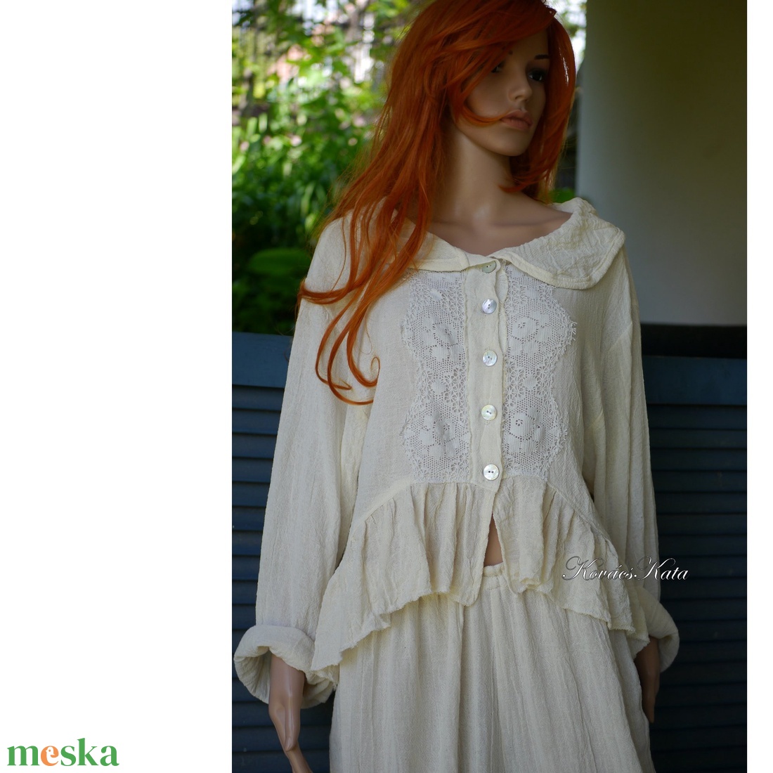 VILMA - romantikus design blúz, kabátka  - ruha & divat - női ruha - blúz - Meska.hu