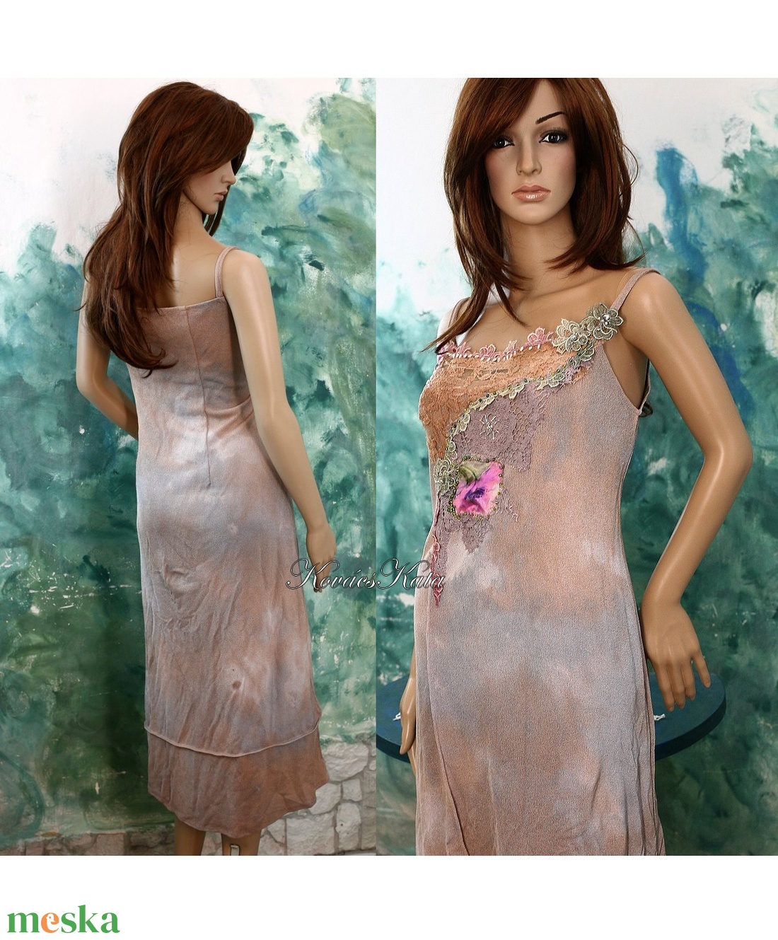RINA-SZETT - shabby chic ruha horgolt kabátkával - ruha & divat - női ruha - ruha - Meska.hu