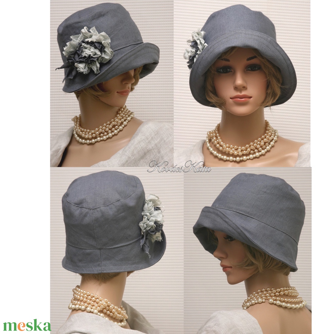MARA cloche - acélszürke flapper kalap - ruha & divat - sál, sapka, kendő - kalap - Meska.hu MARA cloche - acélszürke flapper kalap - ruha & divat - sál, sapka, kendő - kalap - Meska.hu
