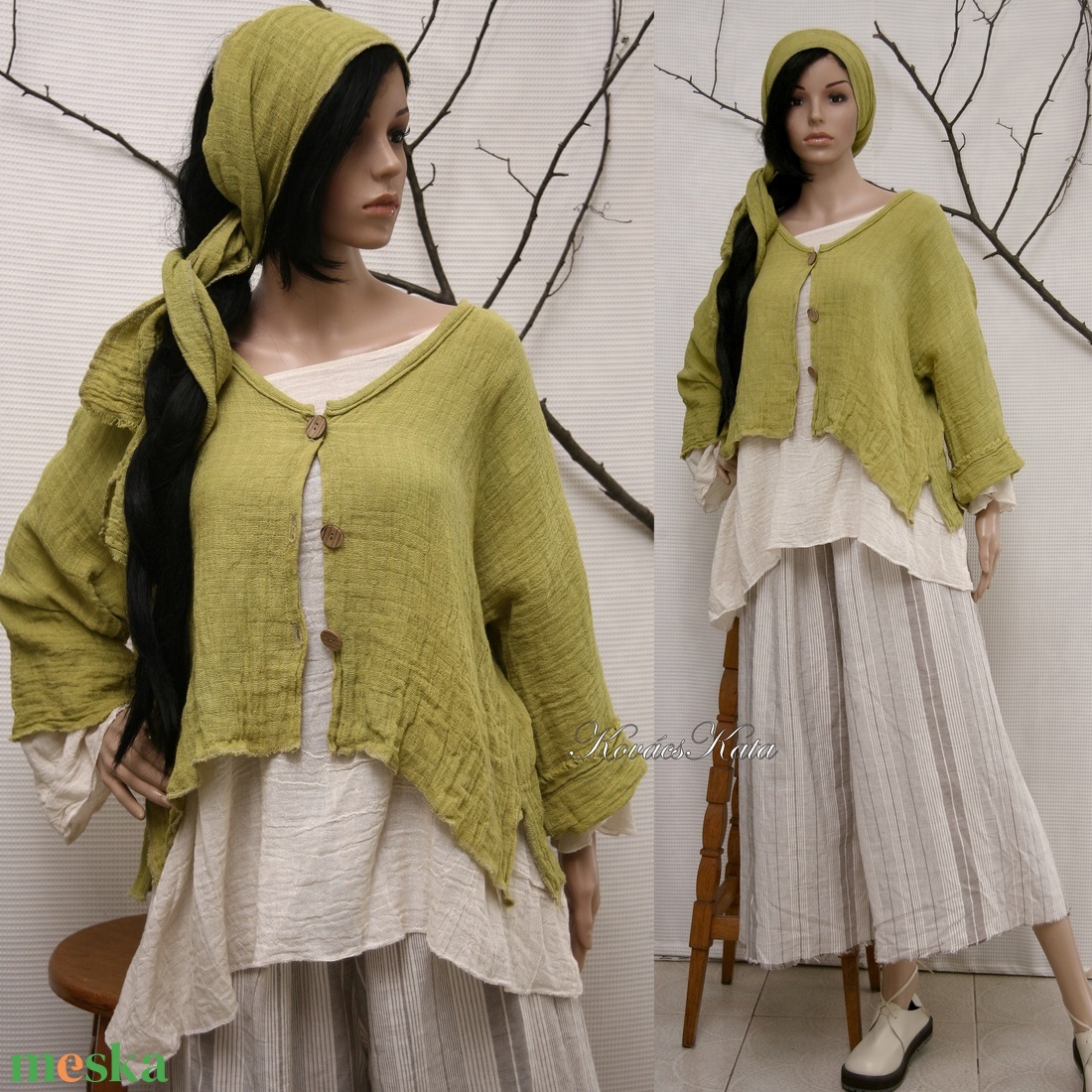 T-KARDI / keki - lagenlook gézkabátka - ruha & divat - női ruha - bolero - Meska.hu T-KARDI / keki - lagenlook gézkabátka - ruha & divat - női ruha - bolero - Meska.hu