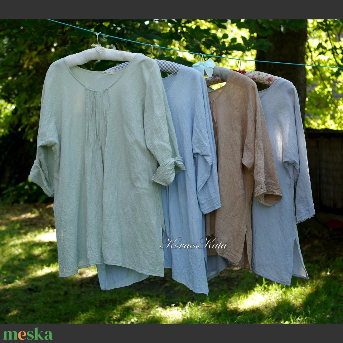 ABIGÉL - lagenlook design tunika / világoskék, ezüst-szürke - ruha & divat - női ruha - tunika - Meska.hu ABIGÉL - lagenlook design tunika / világoskék, ezüst-szürke - ruha & divat - női ruha - tunika - Meska.hu