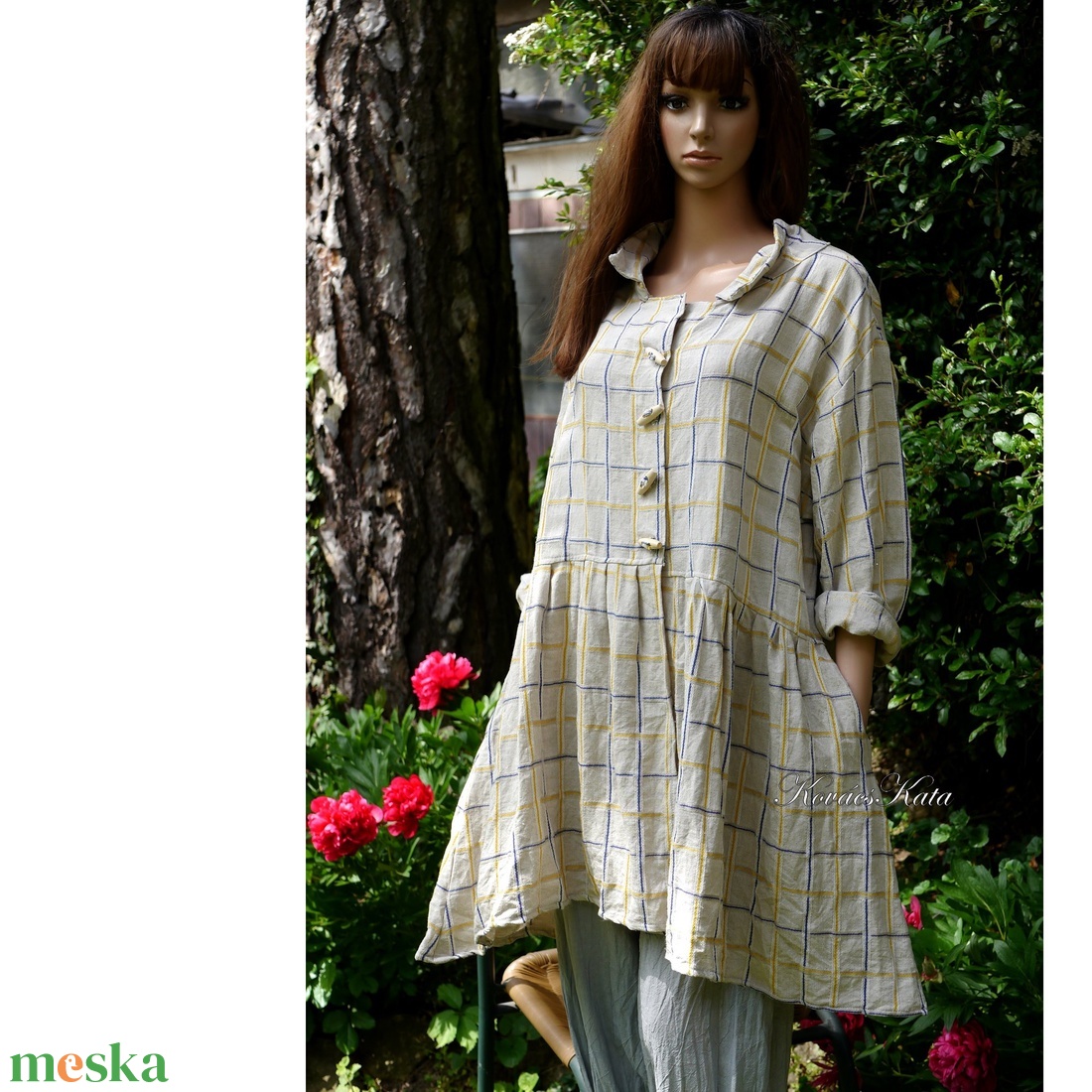 KOCKÁS babydoll kabátka - ruha & divat - női ruha - kabát - Meska.hu KOCKÁS babydoll kabátka - ruha & divat - női ruha - kabát - Meska.hu
