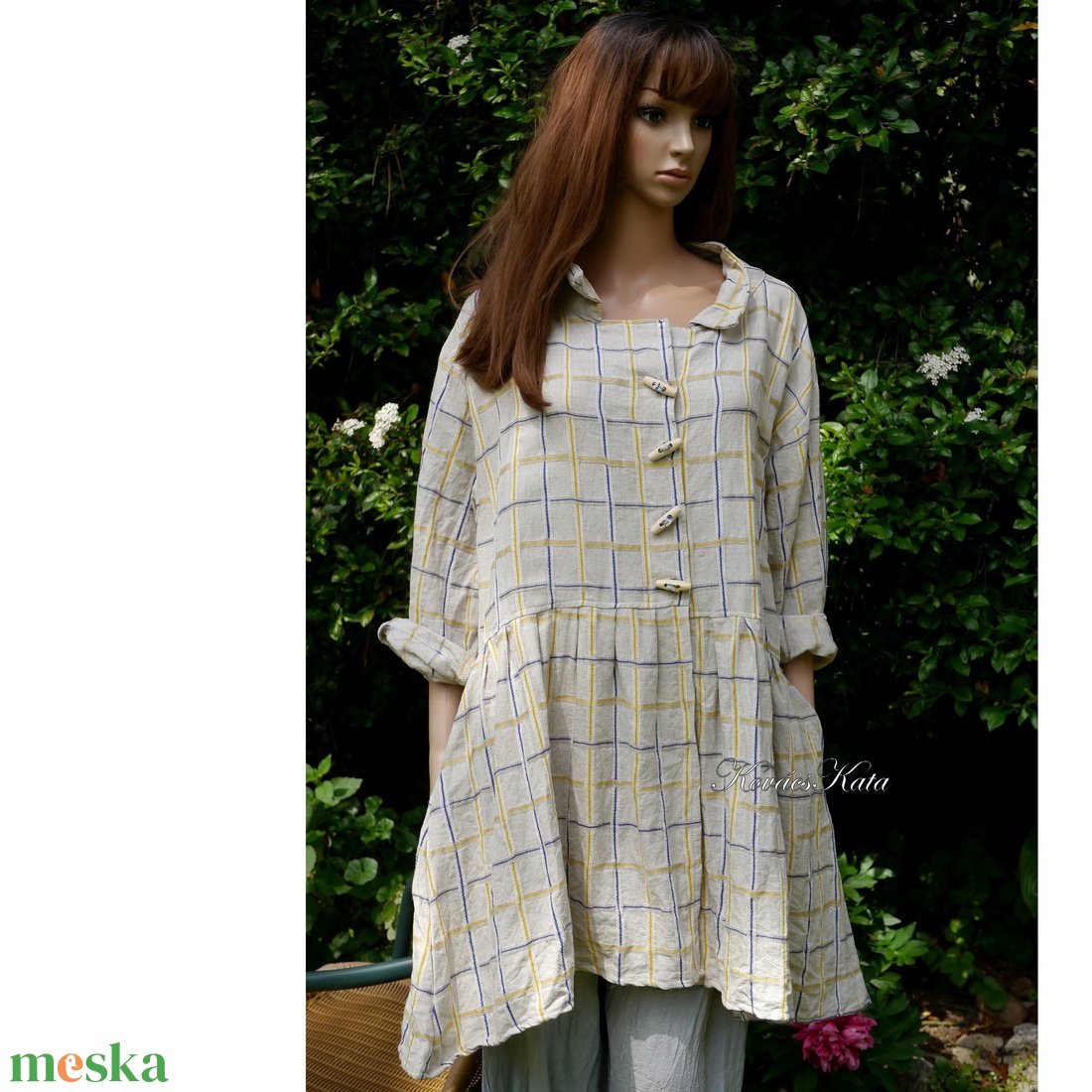 KOCKÁS babydoll kabátka - ruha & divat - női ruha - kabát - Meska.hu KOCKÁS babydoll kabátka - ruha & divat - női ruha - kabát - Meska.hu