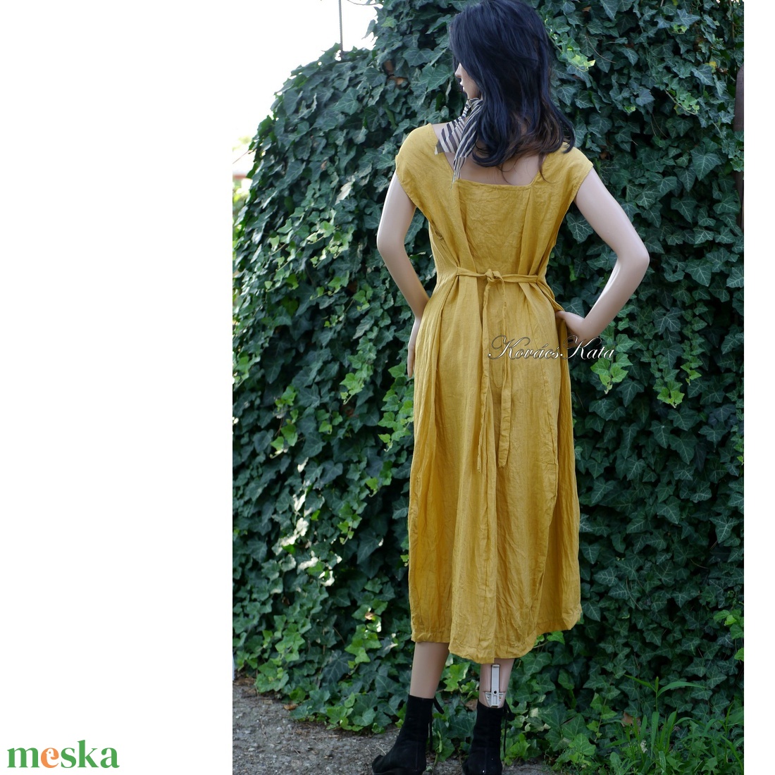 AMFÓRA-RUHA / okker - lenvászon design ruha - ruha & divat - női ruha - ruha - Meska.hu AMFÓRA-RUHA / okker - lenvászon design ruha - ruha & divat - női ruha - ruha - Meska.hu