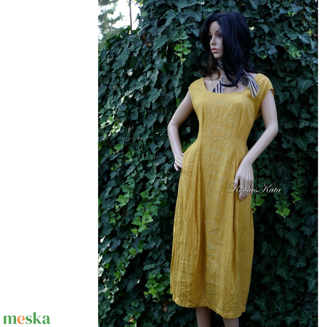 AMFÓRA-RUHA / okker - lenvászon design ruha - ruha & divat - női ruha - ruha - Meska.hu AMFÓRA-RUHA / okker - lenvászon design ruha - ruha & divat - női ruha - ruha - Meska.hu
