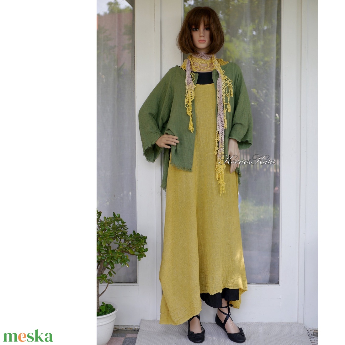 KIRA - lagenlook géz-kabátka / fűzöld - ruha & divat - női ruha - bolero - Meska.hu KIRA - lagenlook géz-kabátka / fűzöld - ruha & divat - női ruha - bolero - Meska.hu
