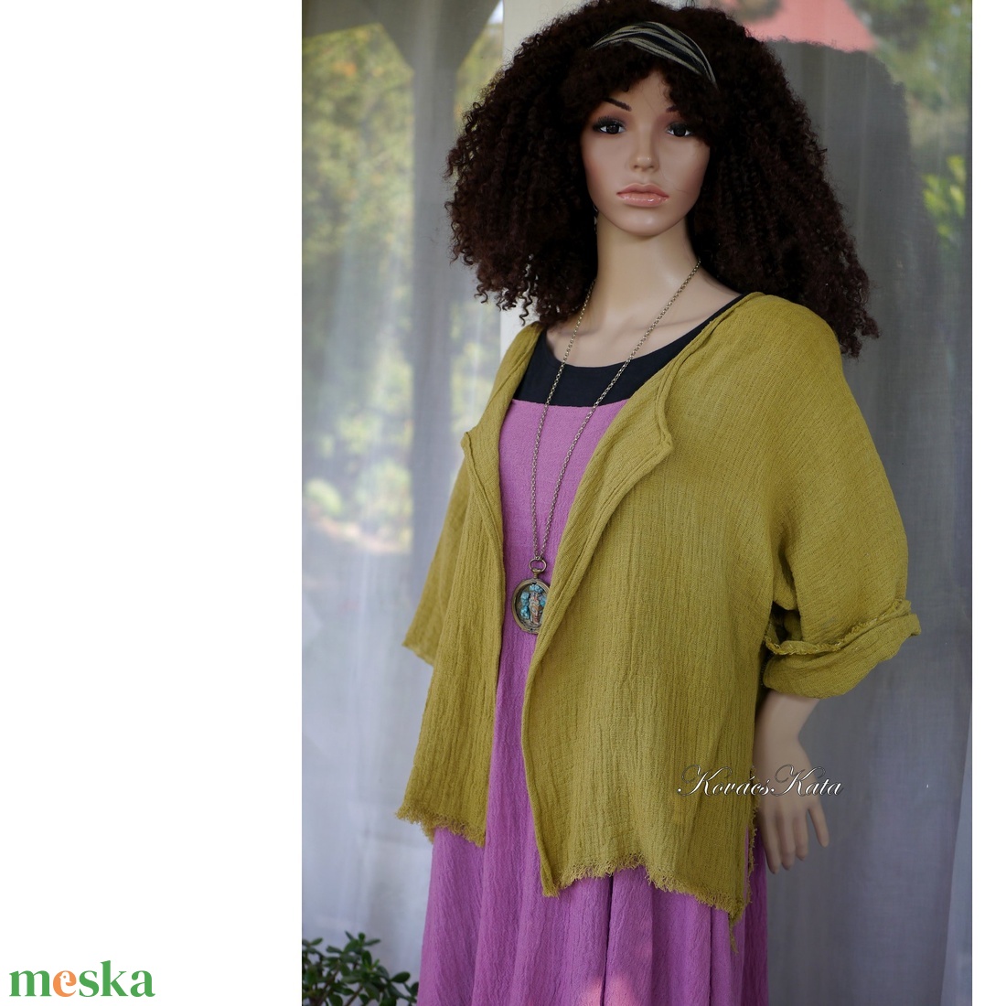 KIRA - lagenlook géz-kabátka / mustár - ruha & divat - női ruha - bolero - Meska.hu KIRA - lagenlook géz-kabátka / mustár - ruha & divat - női ruha - bolero - Meska.hu