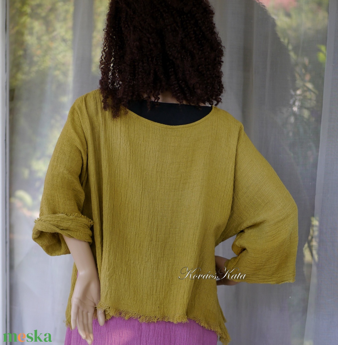 KIRA - lagenlook géz-kabátka / mustár - ruha & divat - női ruha - bolero - Meska.hu KIRA - lagenlook géz-kabátka / mustár - ruha & divat - női ruha - bolero - Meska.hu