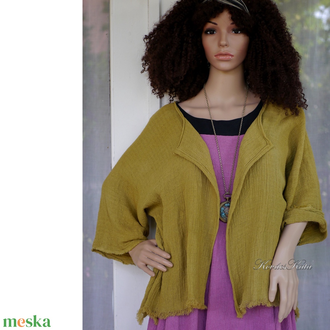 KIRA - lagenlook géz-kabátka / mustár - ruha & divat - női ruha - bolero - Meska.hu KIRA - lagenlook géz-kabátka / mustár - ruha & divat - női ruha - bolero - Meska.hu