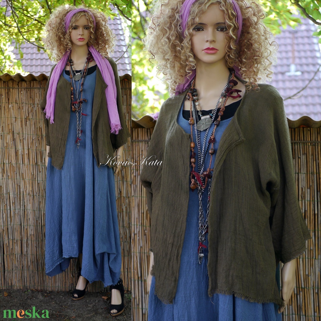 KIRA - lagenlook géz-kabátka / kávébarna - ruha & divat - női ruha - bolero - Meska.hu KIRA - lagenlook géz-kabátka / kávébarna - ruha & divat - női ruha - bolero - Meska.hu