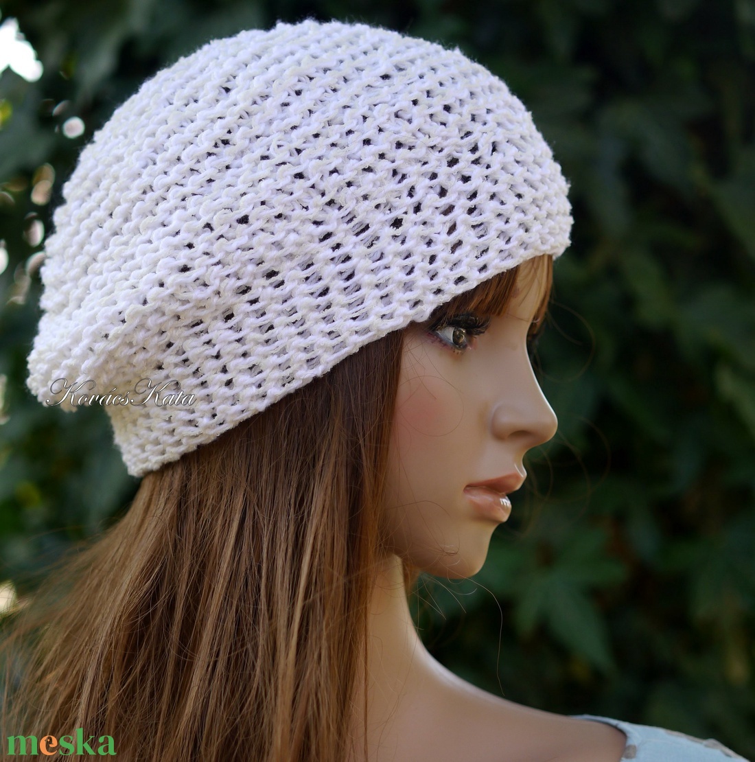 BEANIE / alma - trendi kézzel kötött pamut sapka / fehér - ruha & divat - sál, sapka, kendő - sapka - Meska.hu BEANIE / alma - trendi kézzel kötött pamut sapka / fehér - ruha & divat - sál, sapka, kendő - sapka - Meska.hu