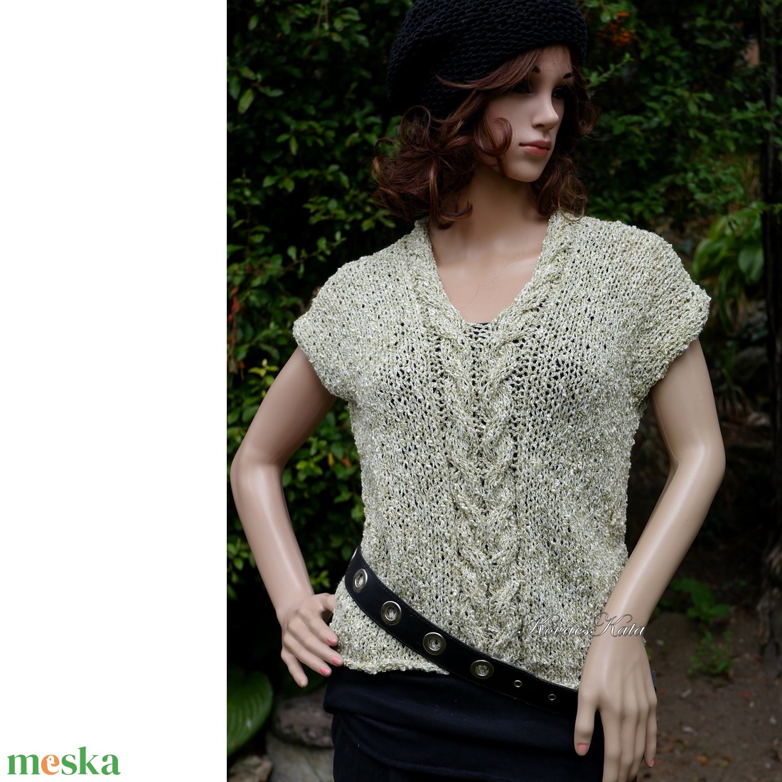 LIZA-PULCSI / sóska - exkluzív kézzel kötött  pulóver - ruha & divat - női ruha - pulóver & kardigán - Meska.hu