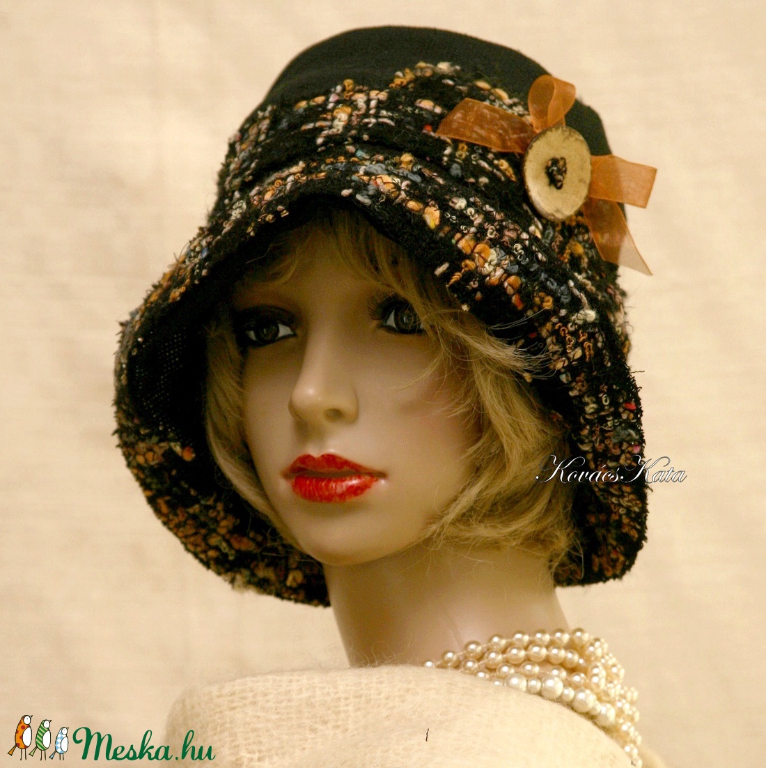 FANNI cloche - exkluzív design kalap - ruha & divat - sál, sapka, kendő - kalap - Meska.hu FANNI cloche - exkluzív design kalap - ruha & divat - sál, sapka, kendő - kalap - Meska.hu