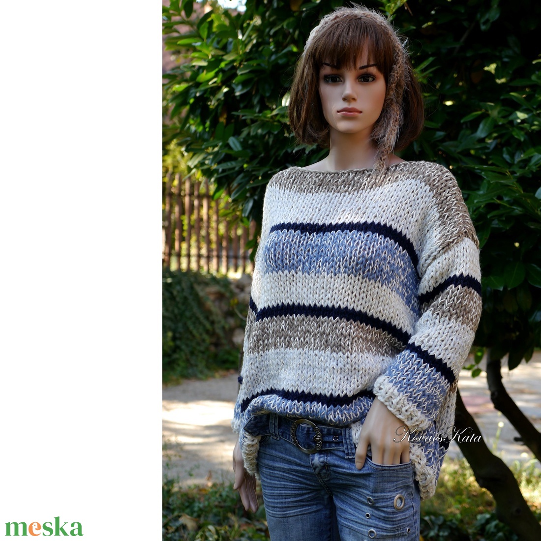 THELIA - trendi chunky kézzel kötött pulóver - ruha & divat - női ruha - pulóver - Meska.hu THELIA - trendi chunky kézzel kötött pulóver - ruha & divat - női ruha - pulóver - Meska.hu