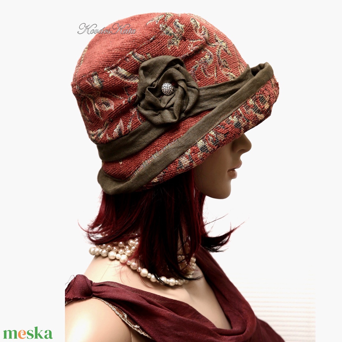 MARA cloche - őszi flapper kalap - ruha & divat - sál, sapka, kendő - kalap - Meska.hu MARA cloche - őszi flapper kalap - ruha & divat - sál, sapka, kendő - kalap - Meska.hu