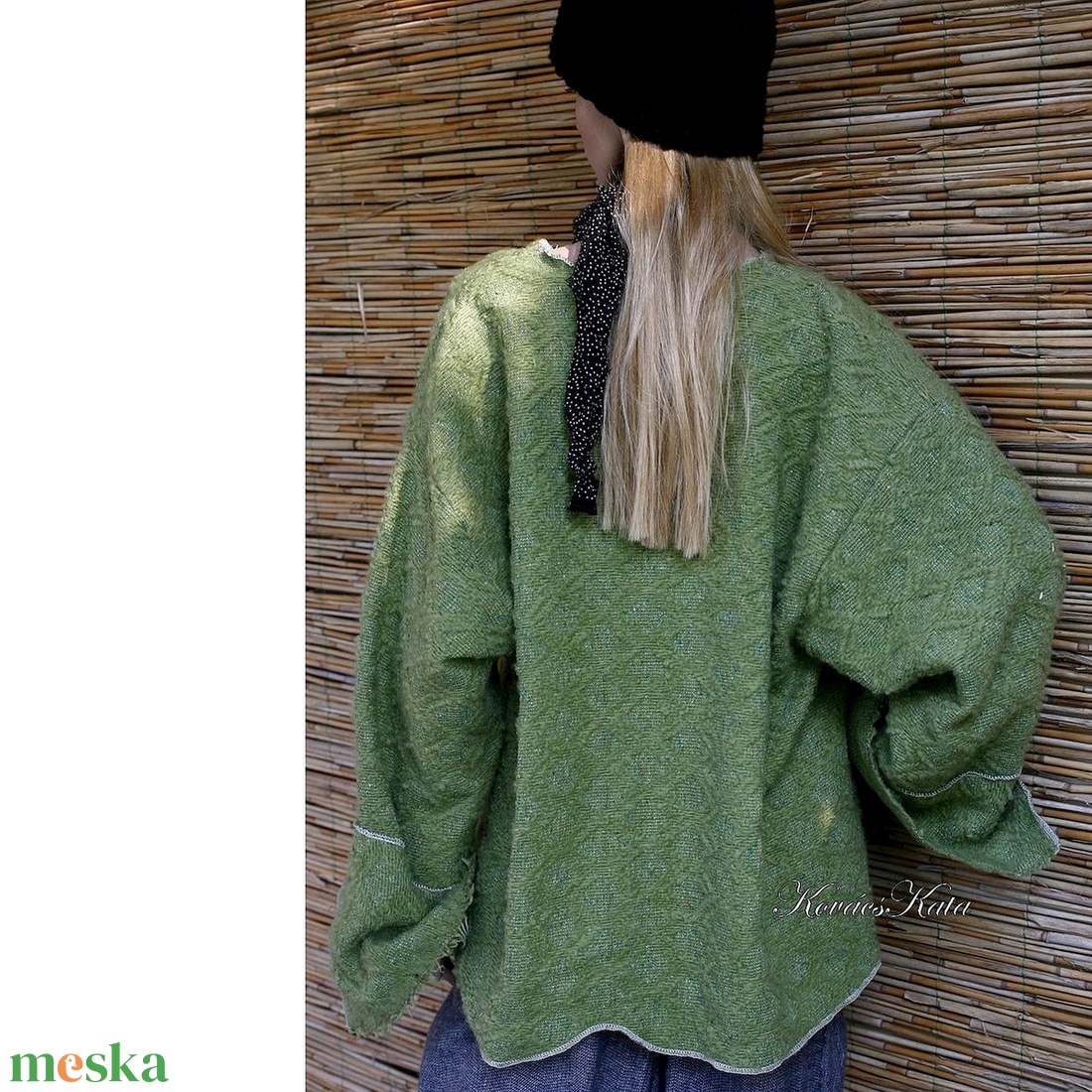 ZÖLDALMA - lagenlook kabátka XXL  - ruha & divat - női ruha - kabát - Meska.hu