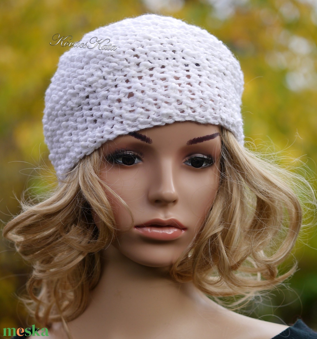 BEANIE / alma - trendi kézzel kötött pamut sapka / hófehér - ruha & divat - sál, sapka, kendő - sapka - Meska.hu BEANIE / alma - trendi kézzel kötött pamut sapka / hófehér - ruha & divat - sál, sapka, kendő - sapka - Meska.hu