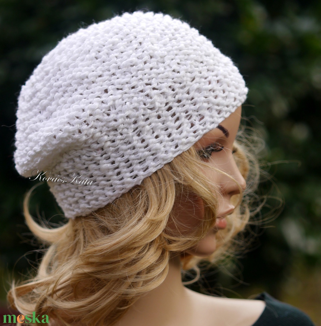 BEANIE / alma - trendi kézzel kötött pamut sapka / hófehér - ruha & divat - sál, sapka, kendő - sapka - Meska.hu BEANIE / alma - trendi kézzel kötött pamut sapka / hófehér - ruha & divat - sál, sapka, kendő - sapka - Meska.hu