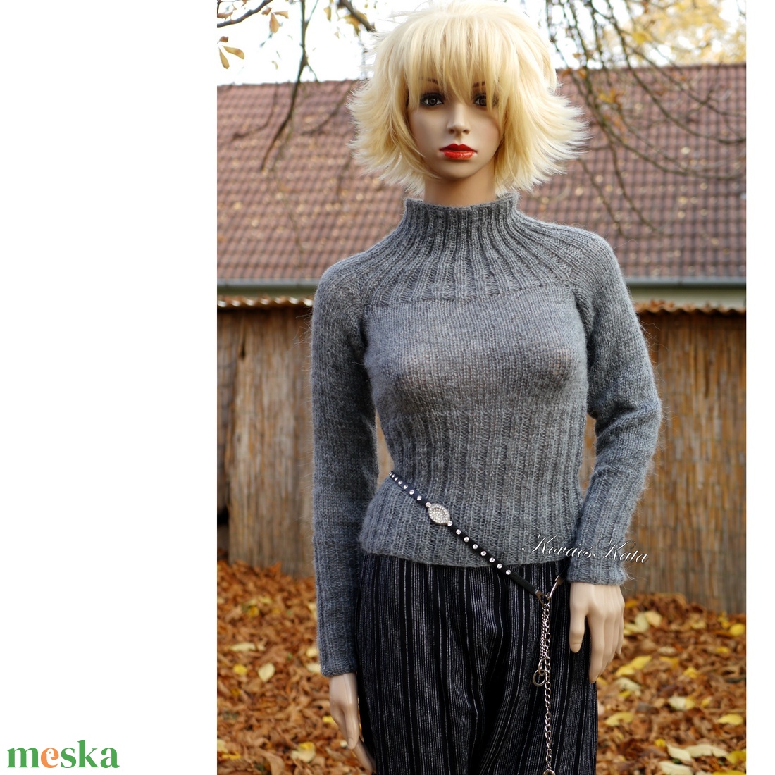 MADONNA PULCSI - exkluzív kézzel kötött mohair pulóver / szürke - ruha & divat - női ruha - pulóver - Meska.hu MADONNA PULCSI - exkluzív kézzel kötött mohair pulóver / szürke - ruha & divat - női ruha - pulóver - Meska.hu