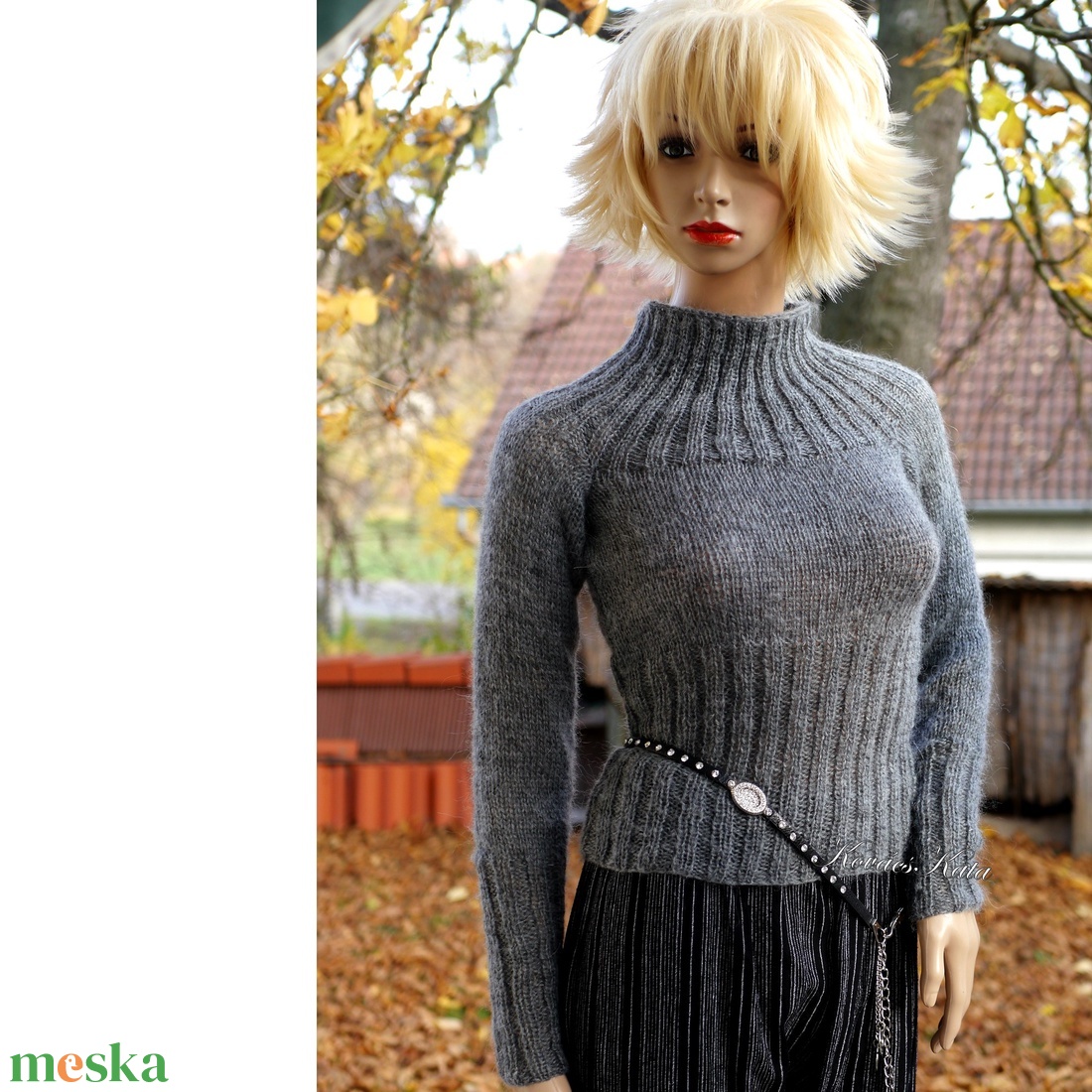 MADONNA PULCSI - exkluzív kézzel kötött mohair pulóver / szürke - ruha & divat - női ruha - pulóver - Meska.hu MADONNA PULCSI - exkluzív kézzel kötött mohair pulóver / szürke - ruha & divat - női ruha - pulóver - Meska.hu