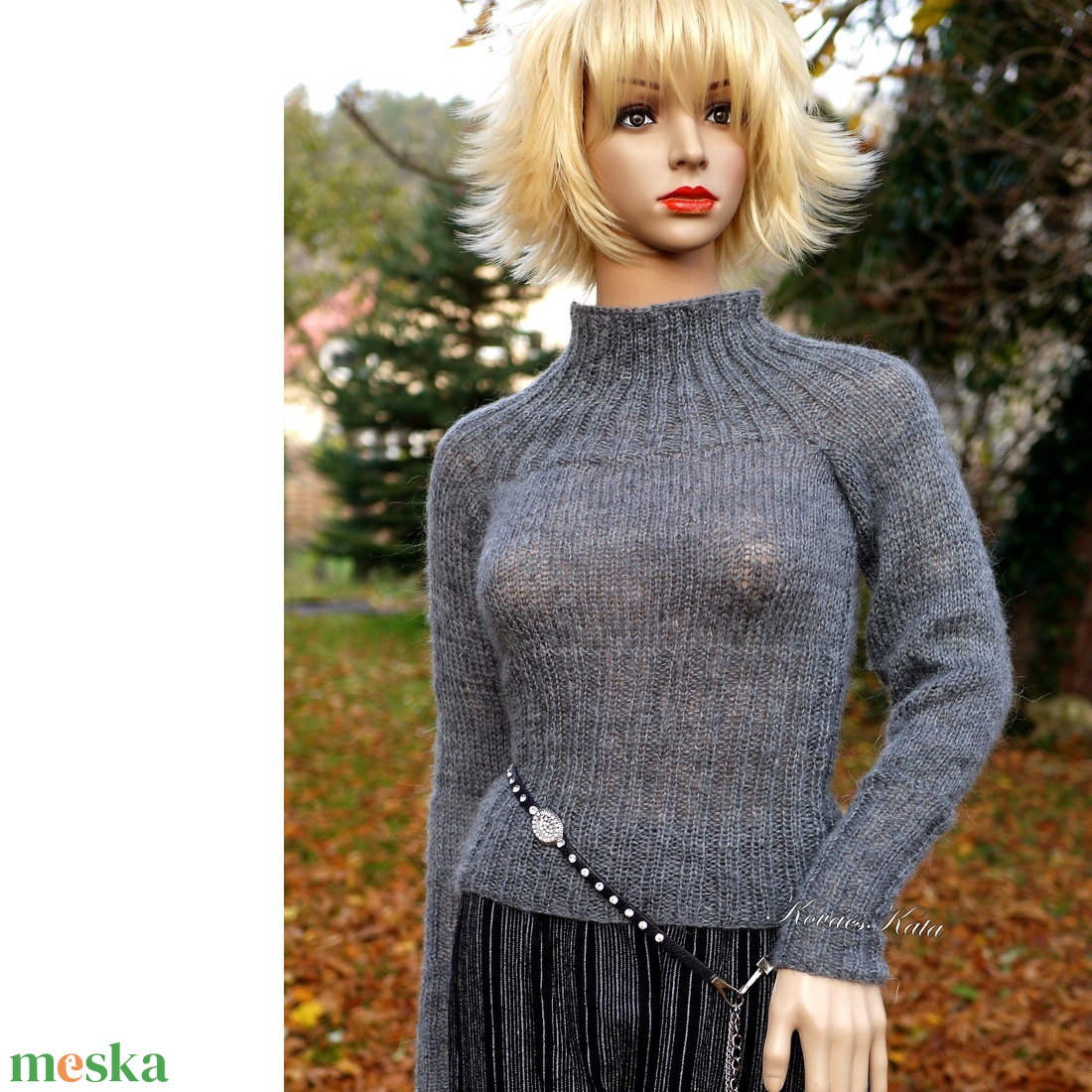 MADONNA PULCSI - exkluzív kézzel kötött mohair pulóver / szürke - ruha & divat - női ruha - pulóver - Meska.hu MADONNA PULCSI - exkluzív kézzel kötött mohair pulóver / szürke - ruha & divat - női ruha - pulóver - Meska.hu