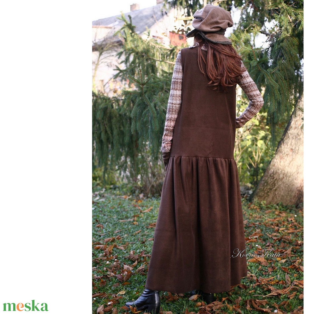 POLÁR KÖTÉNYRUHA - lagenlook hosszú-ruha / csokoládé - ruha & divat - női ruha - ruha - Meska.hu POLÁR KÖTÉNYRUHA - lagenlook hosszú-ruha / csokoládé - ruha & divat - női ruha - ruha - Meska.hu