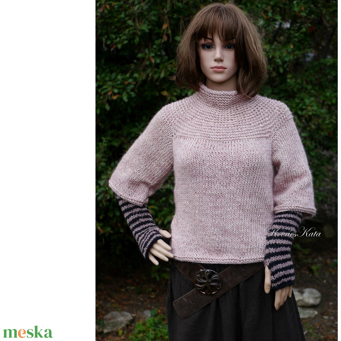 VINTAGE STAR TILDA - exkluzív kézzel kötött alpaka-pamut pulóver kesztyűszárral / blusher - ruha & divat - női ruha - pulóver - Meska.hu VINTAGE STAR TILDA - exkluzív kézzel kötött alpaka-pamut pulóver kesztyűszárral / blusher - ruha & divat - női ruha - pulóver - Meska.hu