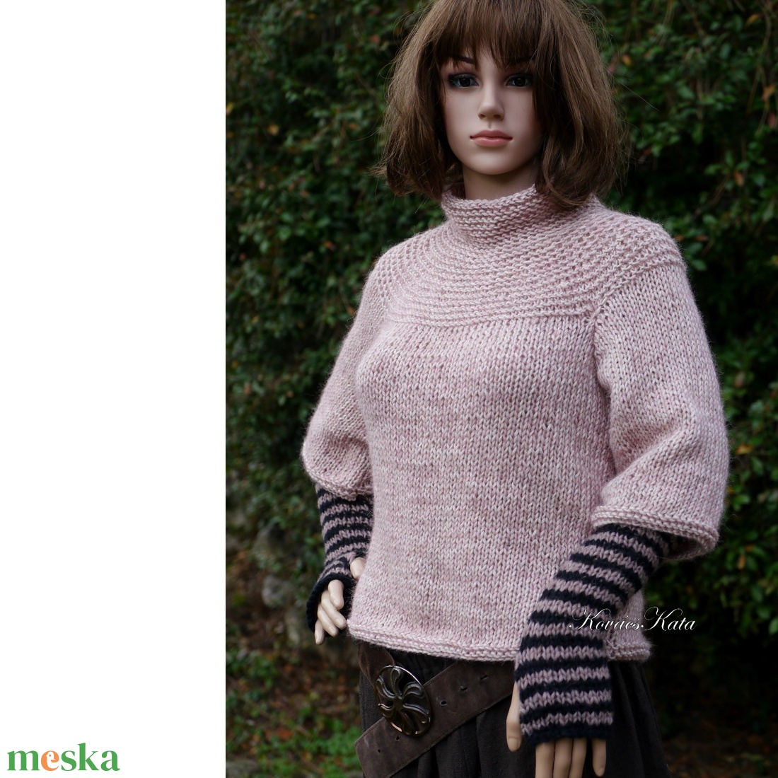 VINTAGE STAR TILDA - exkluzív kézzel kötött alpaka-pamut pulóver kesztyűszárral / blusher - ruha & divat - női ruha - pulóver - Meska.hu VINTAGE STAR TILDA - exkluzív kézzel kötött alpaka-pamut pulóver kesztyűszárral / blusher - ruha & divat - női ruha - pulóver - Meska.hu