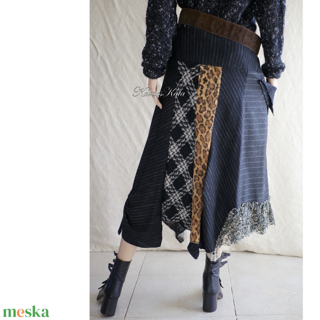 ZINA - patchwork téli design szoknya - ruha & divat - női ruha - szoknya - Meska.hu ZINA - patchwork téli design szoknya - ruha & divat - női ruha - szoknya - Meska.hu