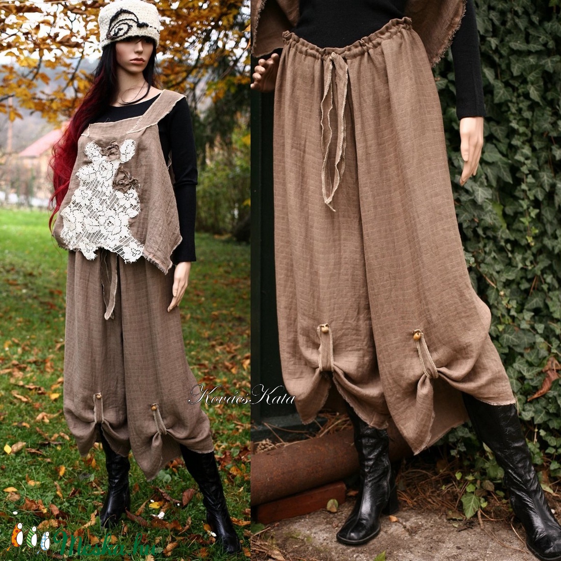VENEZIA - lagenlook nadrág / mokka - ruha & divat - női ruha - nadrág - Meska.hu VENEZIA - lagenlook nadrág / mokka - ruha & divat - női ruha - nadrág - Meska.hu