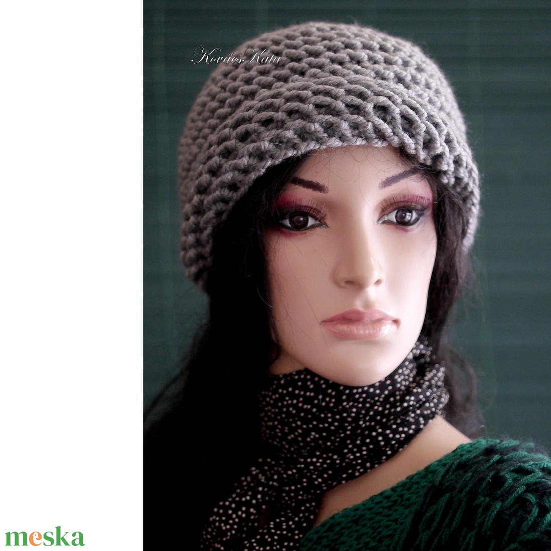 BEANIE/chunky - trendi kézzel kötött téli akril sapka / antracit-szürke - ruha & divat - sál, sapka, kendő - sapka - Meska.hu BEANIE/chunky - trendi kézzel kötött téli akril sapka / antracit-szürke - ruha & divat - sál, sapka, kendő - sapka - Meska.hu