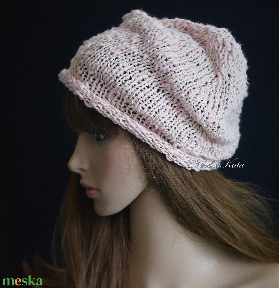 BEANIE / körte - trendi kézzel kötött pamut sapka / rózsaszín - ruha & divat - sál, sapka, kendő - sapka - Meska.hu BEANIE / körte - trendi kézzel kötött pamut sapka / rózsaszín - ruha & divat - sál, sapka, kendő - sapka - Meska.hu