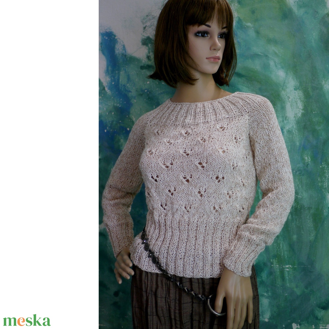 PATSYBabyAlpaca Silk - kézzel kötött exkluzív design pulóver / púder - ruha & divat - női ruha - pulóver & kardigán - Meska.hu PATSYBabyAlpaca Silk - kézzel kötött exkluzív design pulóver / púder - ruha & divat - női ruha - pulóver & kardigán - Meska.hu