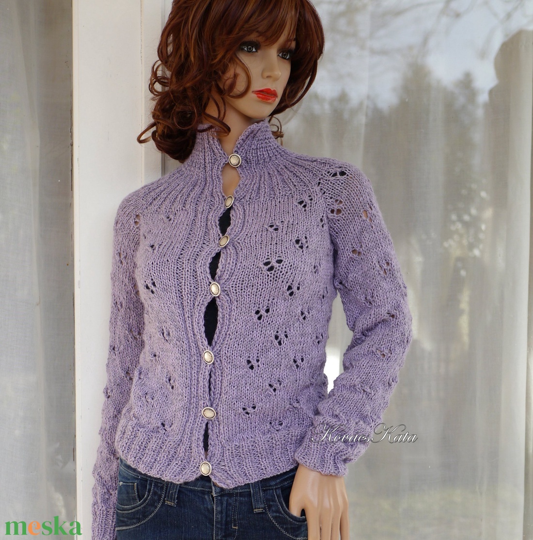 PATRÍCIA BabyAlpaca Silk - kézzel kötött exkluzív kardigán, pulóver / pasztell-lila - ruha & divat - női ruha - pulóver - Meska.hu PATRÍCIA BabyAlpaca Silk - kézzel kötött exkluzív kardigán, pulóver / pasztell-lila - ruha & divat - női ruha - pulóver - Meska.hu
