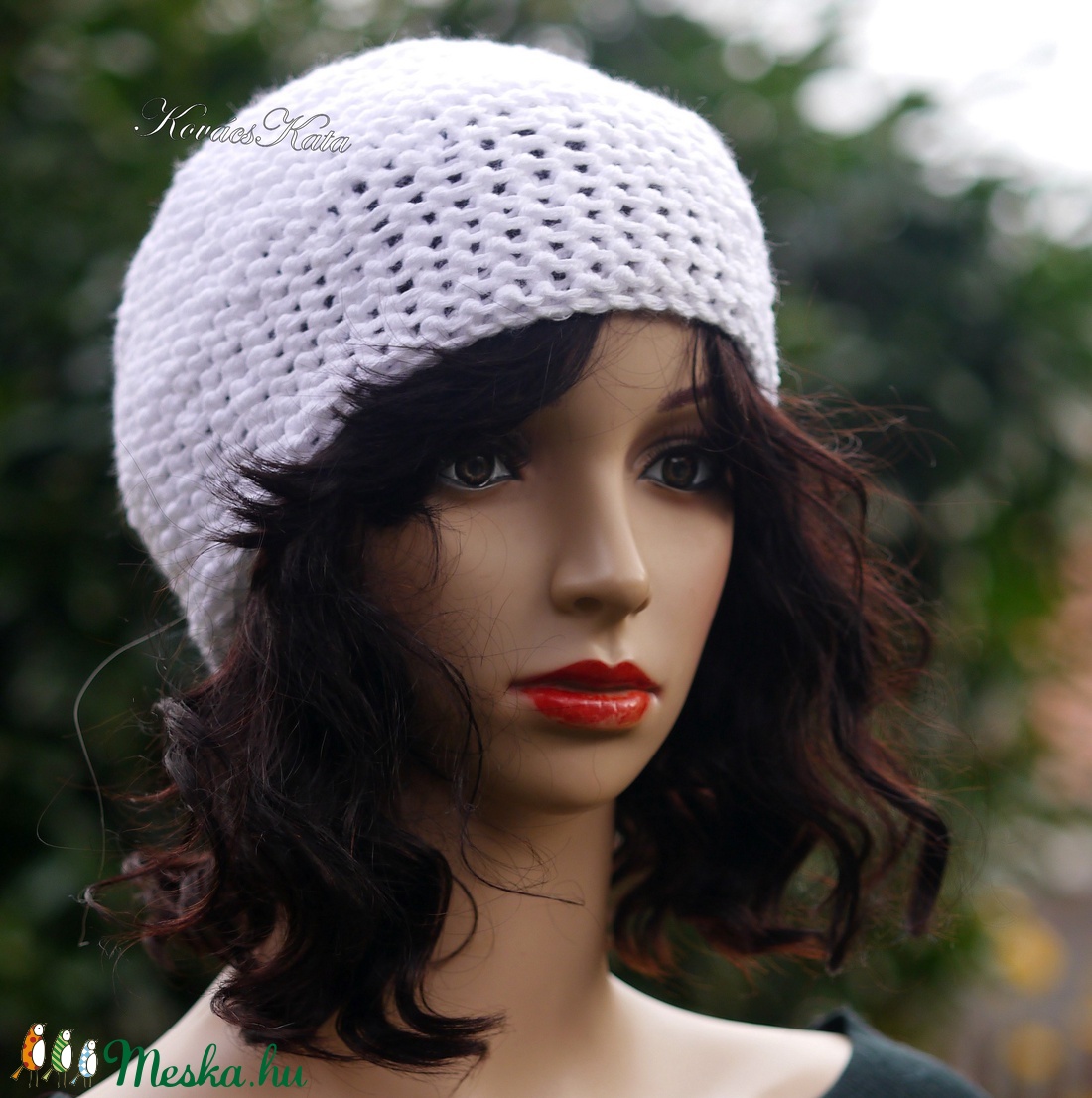 BEANIE/fehér - trendi kézzel kötött pamut sapka - ruha & divat - sál, sapka, kendő - sapka - Meska.hu BEANIE/fehér - trendi kézzel kötött pamut sapka - ruha & divat - sál, sapka, kendő - sapka - Meska.hu