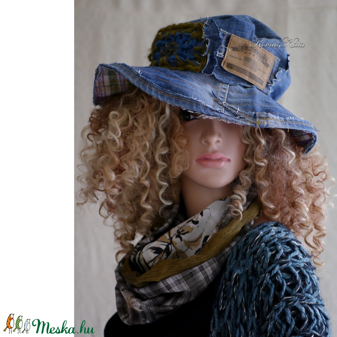HIPPI KALAP - bohém design farmer kalap / US - ruha & divat - sál, sapka, kendő - kalap - Meska.hu