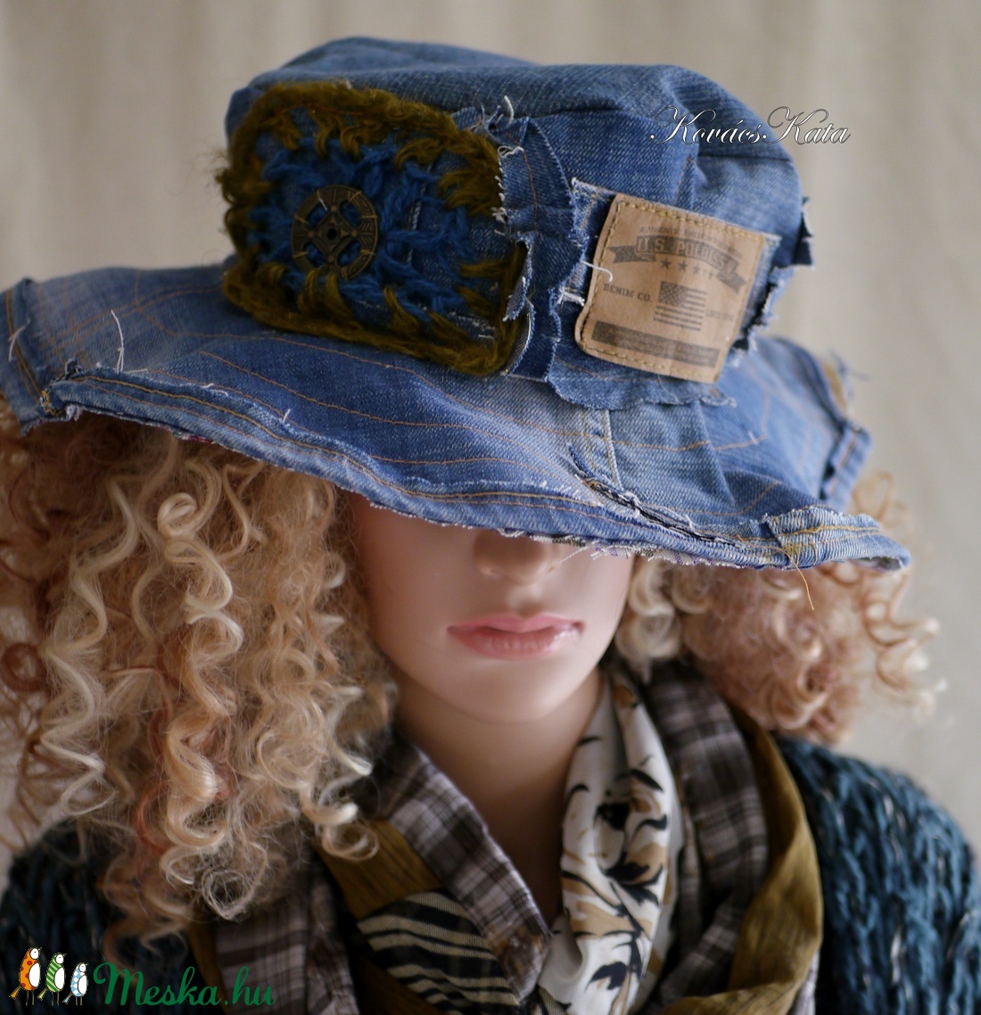 HIPPI KALAP - bohém design farmer kalap / US - ruha & divat - sál, sapka, kendő - kalap - Meska.hu