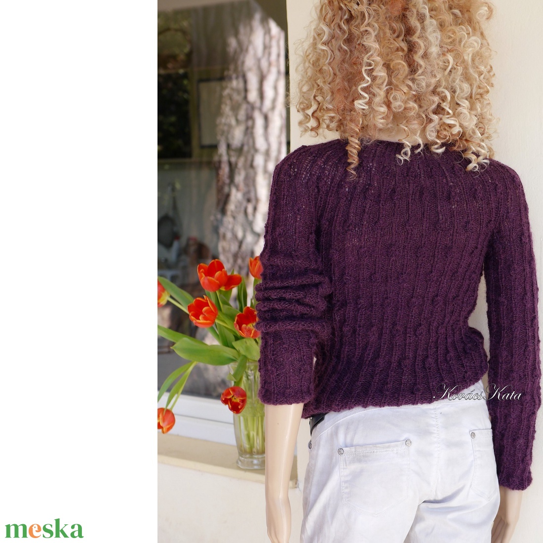 LONCI - exkluzív kézzel kötött mohair pulóver / padlizsán - ruha & divat - női ruha - pulóver - Meska.hu LONCI - exkluzív kézzel kötött mohair pulóver / padlizsán - ruha & divat - női ruha - pulóver - Meska.hu