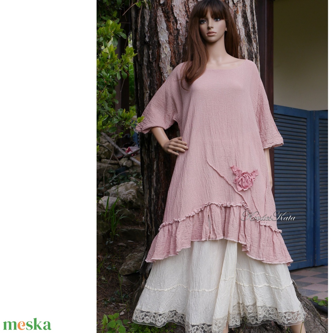 GINA - lagenlook design tunika / púder-rózsaszín - ruha & divat - női ruha - tunika - Meska.hu GINA - lagenlook design tunika / púder-rózsaszín - ruha & divat - női ruha - tunika - Meska.hu