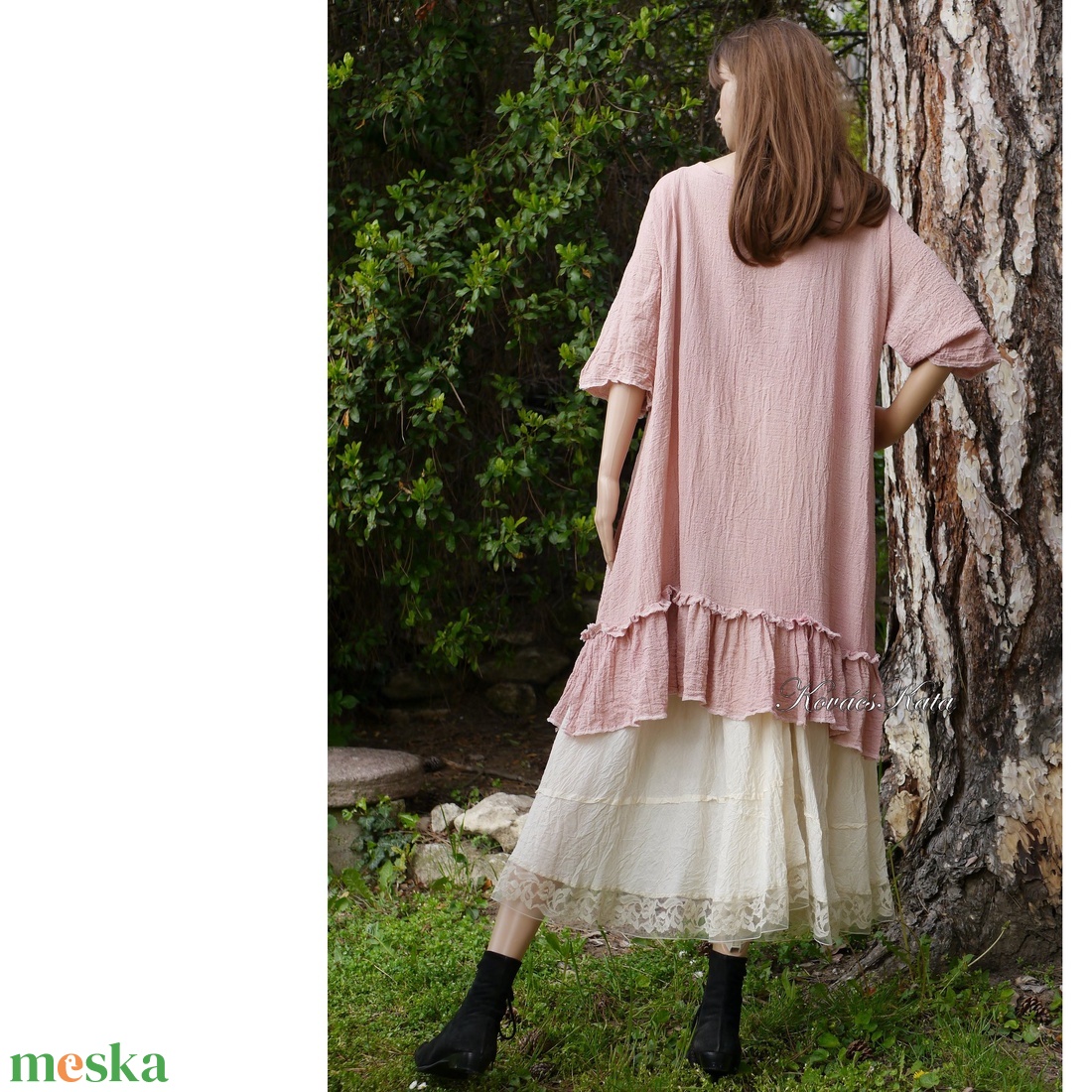 GINA - lagenlook design tunika / púder-rózsaszín - ruha & divat - női ruha - tunika - Meska.hu GINA - lagenlook design tunika / púder-rózsaszín - ruha & divat - női ruha - tunika - Meska.hu