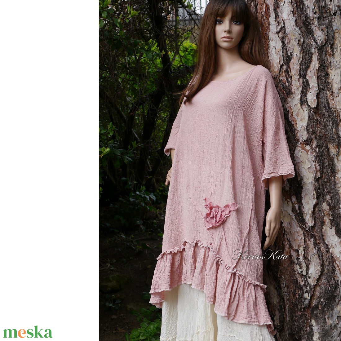 GINA - lagenlook design tunika / púder-rózsaszín - ruha & divat - női ruha - tunika - Meska.hu GINA - lagenlook design tunika / púder-rózsaszín - ruha & divat - női ruha - tunika - Meska.hu