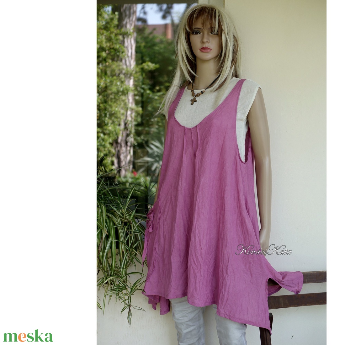KARLA - lagenlook pántos tunika-ruha / meggy - ruha & divat - női ruha - tunika - Meska.hu KARLA - lagenlook pántos tunika-ruha / meggy - ruha & divat - női ruha - tunika - Meska.hu