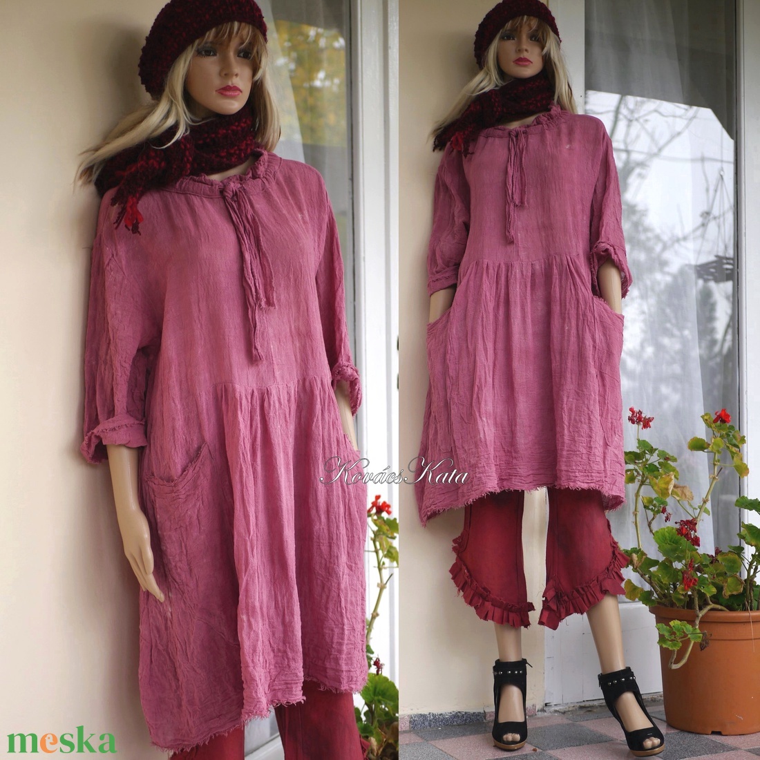 ANTHEA - lagenlook babydoll-ruha / téglapiros - kismama ruha - ruha & divat - női ruha - kismamaruha - Meska.hu ANTHEA - lagenlook babydoll-ruha / téglapiros - kismama ruha - ruha & divat - női ruha - kismamaruha - Meska.hu