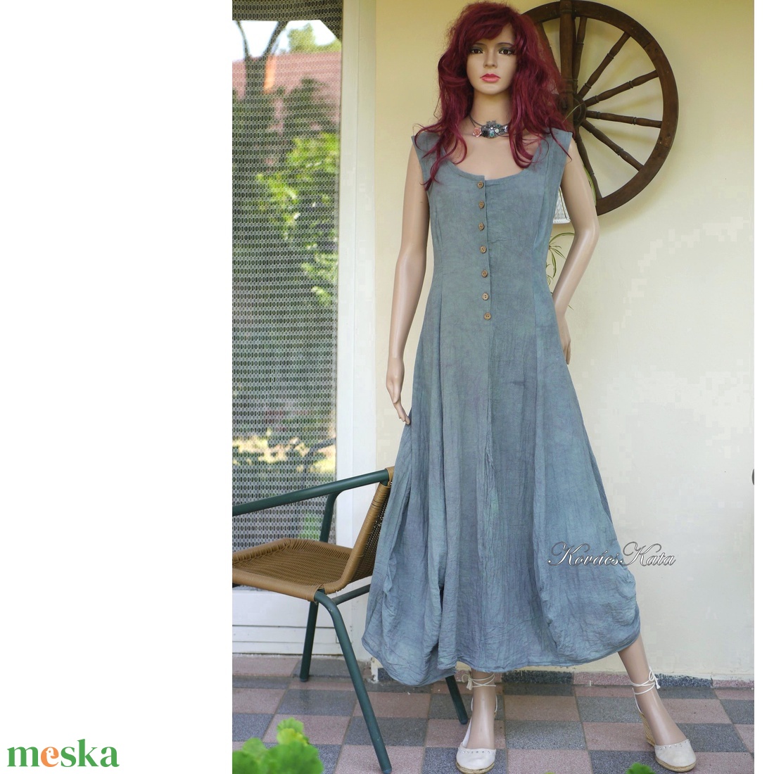 STEFÁNIA - romantikus design-ruha / penész-zöld - ruha & divat - női ruha - ruha - Meska.hu STEFÁNIA - romantikus design-ruha / penész-zöld - ruha & divat - női ruha - ruha - Meska.hu