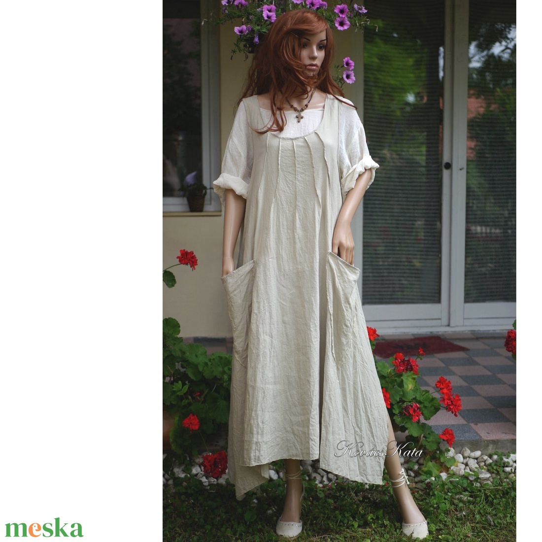 MATILDA - lagenlook lenvászon kötényruha, kismamaruha - ruha & divat - női ruha - kismamaruha - Meska.hu MATILDA - lagenlook lenvászon kötényruha, kismamaruha - ruha & divat - női ruha - kismamaruha - Meska.hu