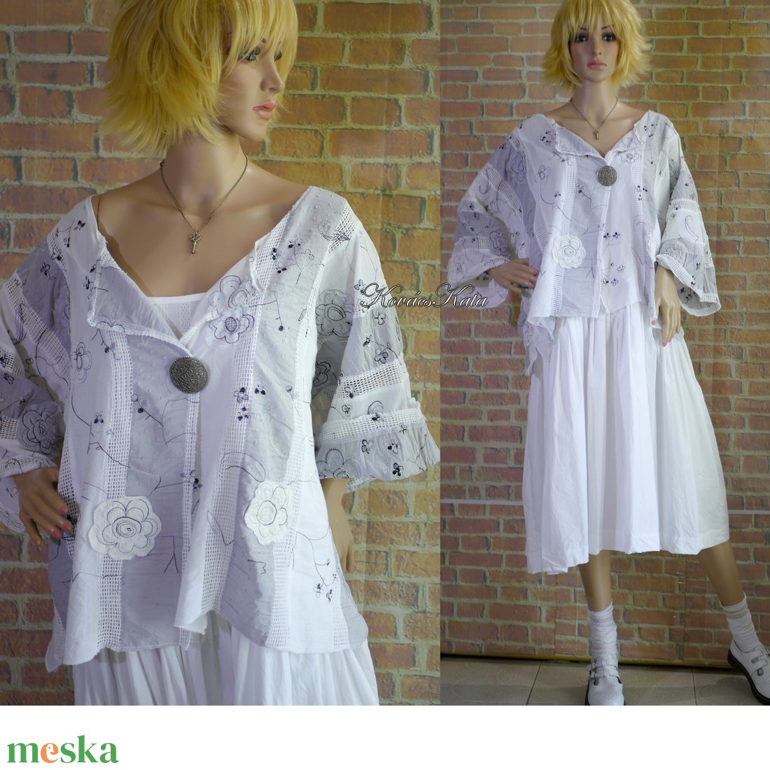 KIMONÓ KABÁTKA - lagenlook design kabátka / margarétás - ruha & divat - női ruha - bolero - Meska.hu KIMONÓ KABÁTKA - lagenlook design kabátka / margarétás - ruha & divat - női ruha - bolero - Meska.hu