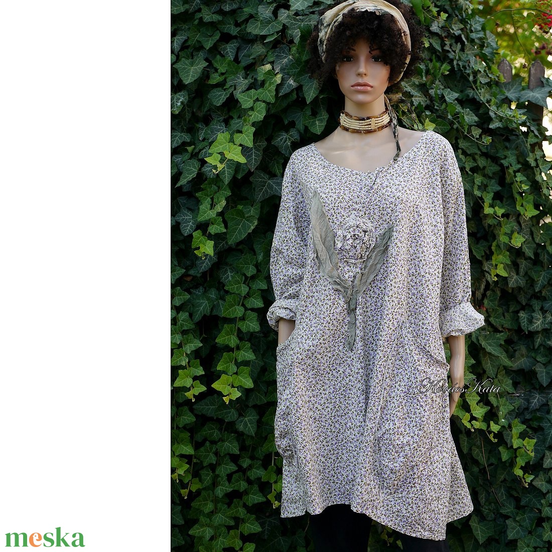 MAILA - artsy design pamutvászon tunika-ruha / lila-virágos - ruha & divat - női ruha - kismamaruha - Meska.hu MAILA - artsy design pamutvászon tunika-ruha / lila-virágos - ruha & divat - női ruha - kismamaruha - Meska.hu