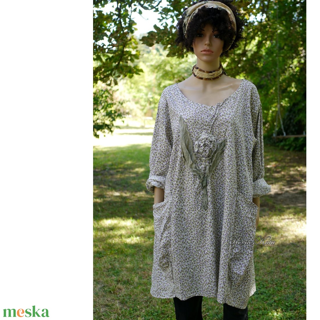 MAILA - artsy design pamutvászon tunika-ruha / lila-virágos - ruha & divat - női ruha - kismamaruha - Meska.hu MAILA - artsy design pamutvászon tunika-ruha / lila-virágos - ruha & divat - női ruha - kismamaruha - Meska.hu