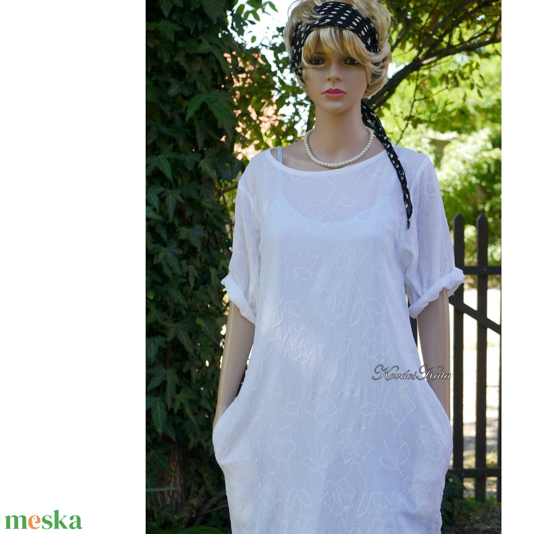 JAFA - lagenlook tunika-ruha mintás puplin / fehér - ruha & divat - női ruha - ruha - Meska.hu JAFA - lagenlook tunika-ruha mintás puplin / fehér - ruha & divat - női ruha - ruha - Meska.hu